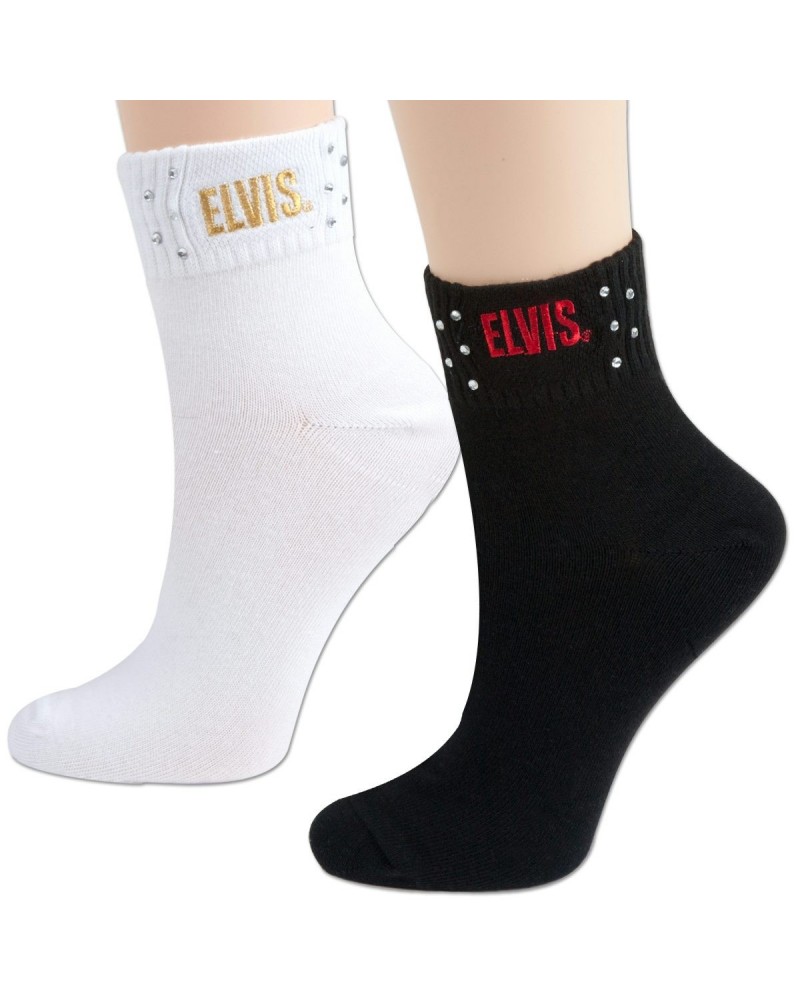 Elvis Presley Rhinestone Quarter Socks $4.06 Footware