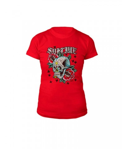 Sublime Skull with Roses Womens Tee $11.68 Shirts