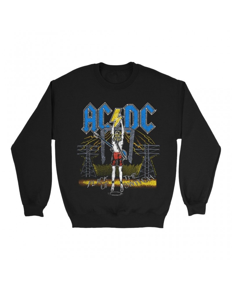 AC/DC Sweatshirt | Flick Of The Switch Electricity Sweatshirt $15.03 Sweatshirts