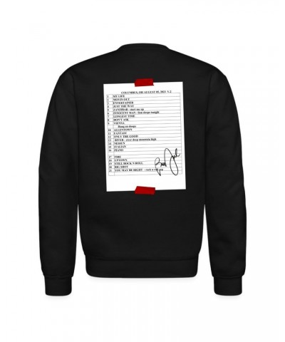 Billy Joel "8-5-23 Columbus Set List" Black Crewneck Online Exclusive $36.00 Sweatshirts