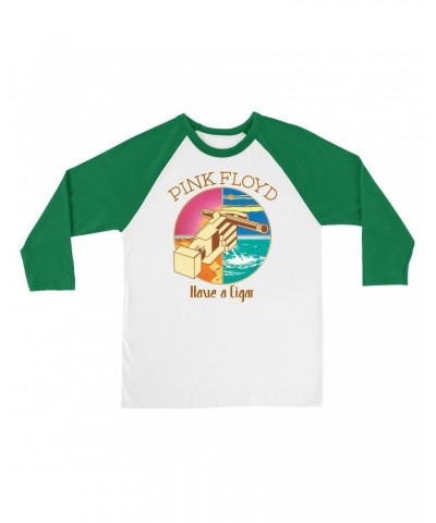 Pink Floyd 3/4 Sleeve Baseball Tee | Have A Cigar Singles Album Design Shirt $11.98 Shirts