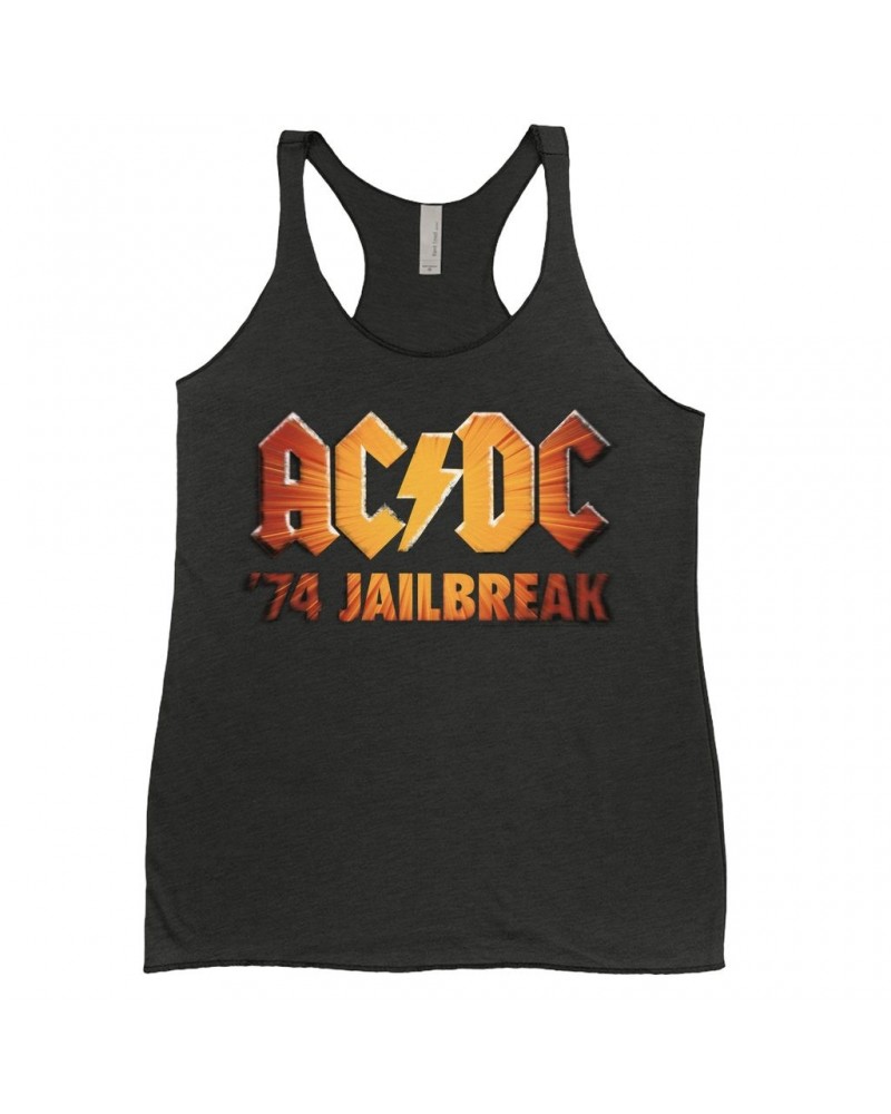 AC/DC Ladies' Tank Top | 1974 Zoom Jailbreak Logo Shirt $8.97 Shirts