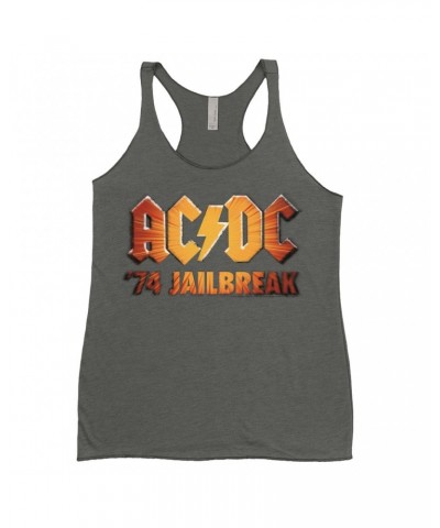 AC/DC Ladies' Tank Top | 1974 Zoom Jailbreak Logo Shirt $8.97 Shirts