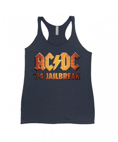 AC/DC Ladies' Tank Top | 1974 Zoom Jailbreak Logo Shirt $8.97 Shirts