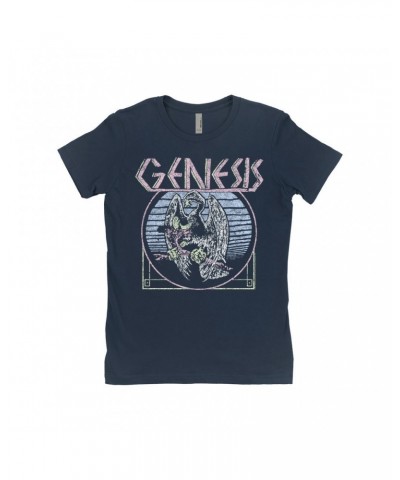 Genesis Ladies' Boyfriend T-Shirt | Pastel Vintage Logo Distressed Shirt $10.48 Shirts