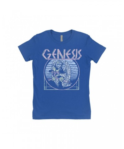 Genesis Ladies' Boyfriend T-Shirt | Pastel Vintage Logo Distressed Shirt $10.48 Shirts