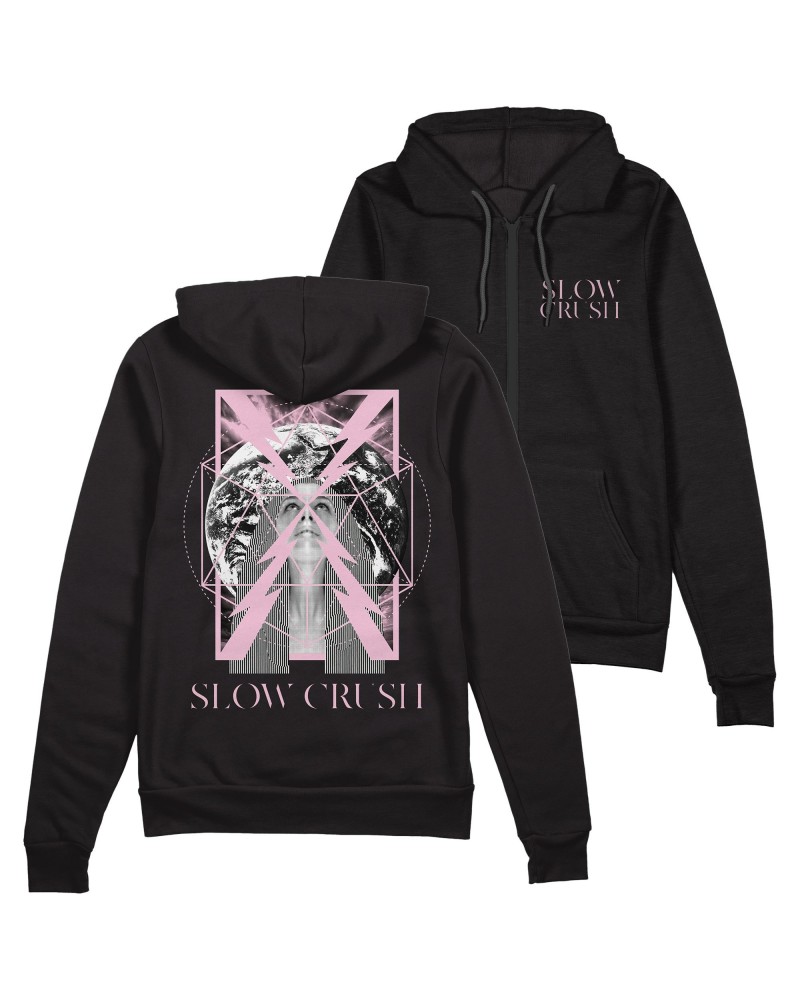 Slow Crush Black Zip-Up Hoodie $19.20 Sweatshirts