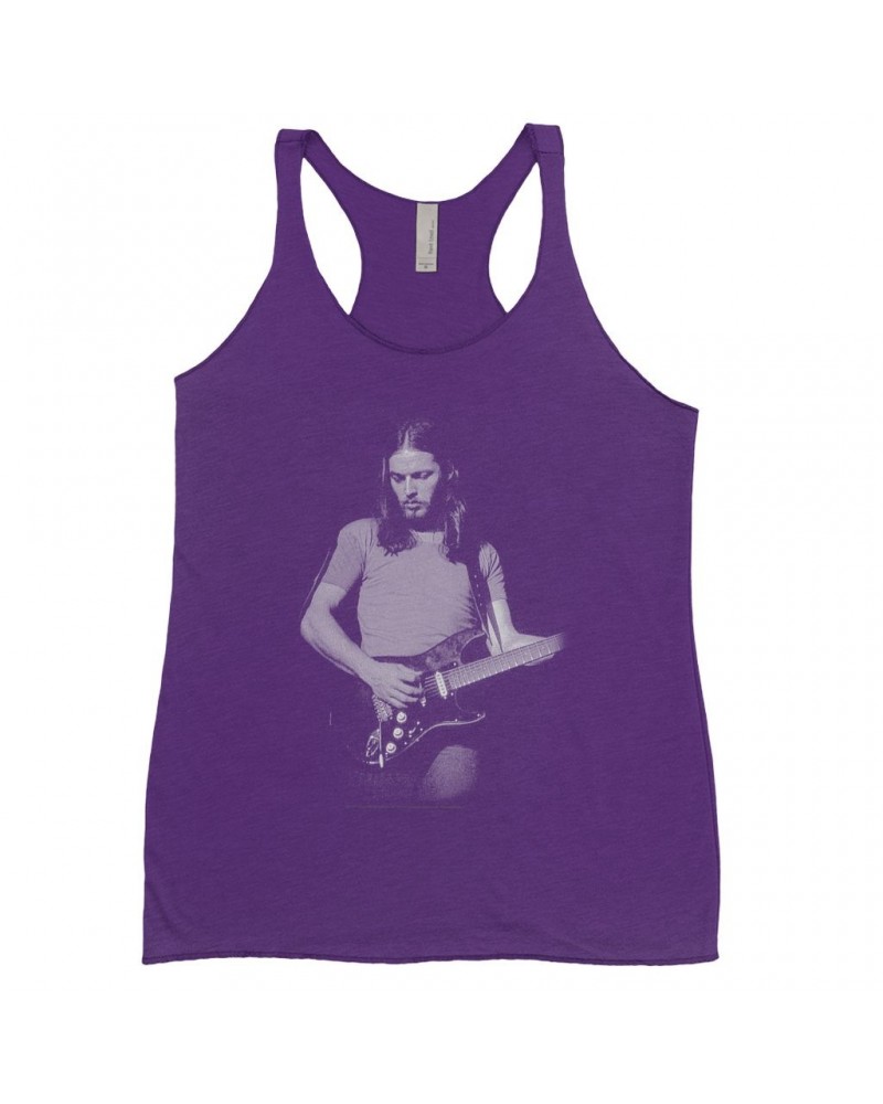 David Gilmour Bold Colored Racerback Tank | The Early Years Playing Guitar Shirt $14.19 Shirts