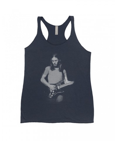 David Gilmour Bold Colored Racerback Tank | The Early Years Playing Guitar Shirt $14.19 Shirts