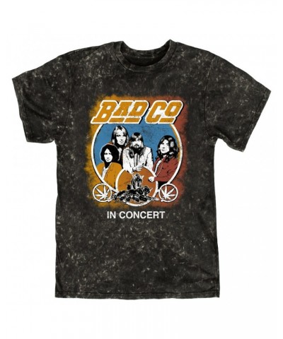 Bad Company T-shirt | Straight Ahead Live In Concert Distressed Mineral Wash Shirt $14.38 Shirts