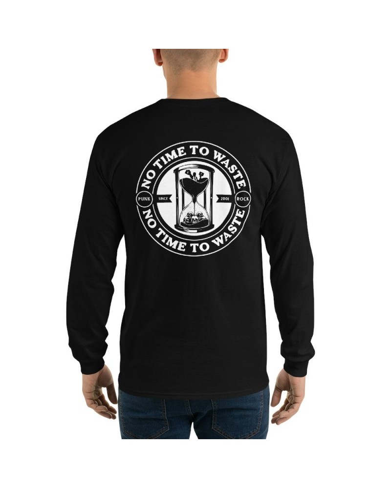 No Time To Waste N.T.T.W Front & Back Logo Men’s Long Sleeve Shirt $11.64 Shirts