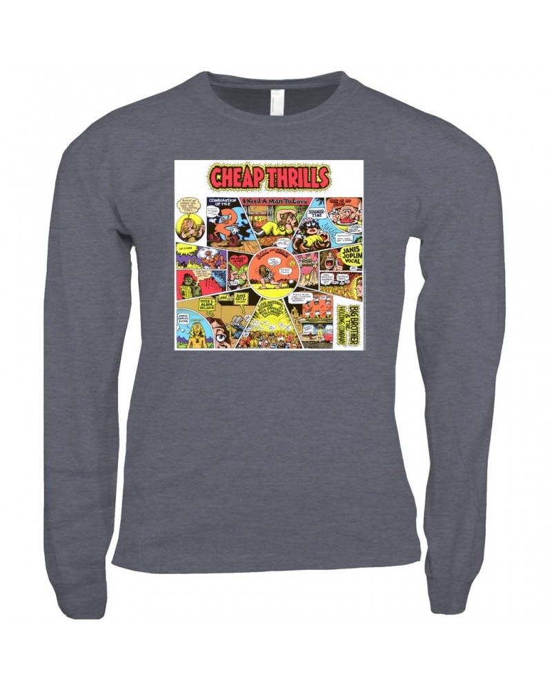 Big Brother & The Holding Company Long Sleeve Shirt | Cheap Thrills Album Design Shirt $9.88 Shirts