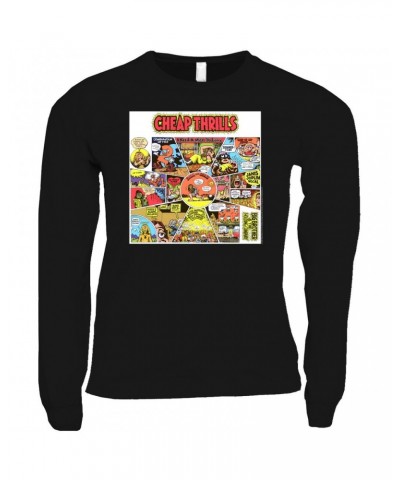 Big Brother & The Holding Company Long Sleeve Shirt | Cheap Thrills Album Design Shirt $9.88 Shirts