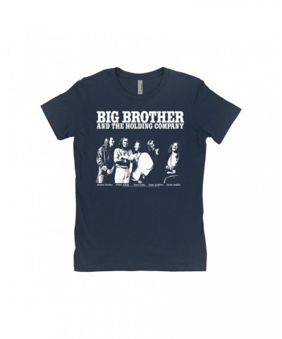 Ladies' Boyfriend T-Shirt | Featuring Janis Joplin Black and White Photo Big Brother and The Holding Co. Shirt $8.23 Shirts