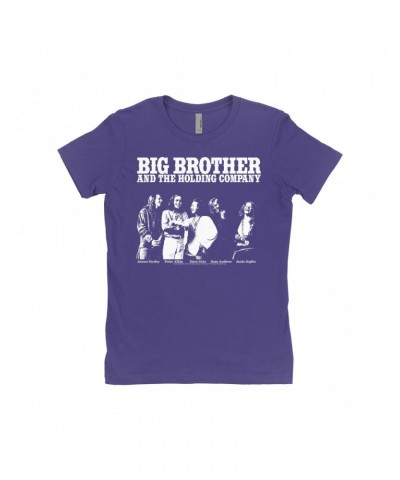 Ladies' Boyfriend T-Shirt | Featuring Janis Joplin Black and White Photo Big Brother and The Holding Co. Shirt $8.23 Shirts