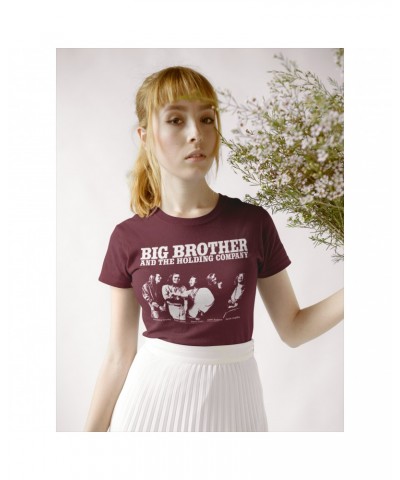 Ladies' Boyfriend T-Shirt | Featuring Janis Joplin Black and White Photo Big Brother and The Holding Co. Shirt $8.23 Shirts