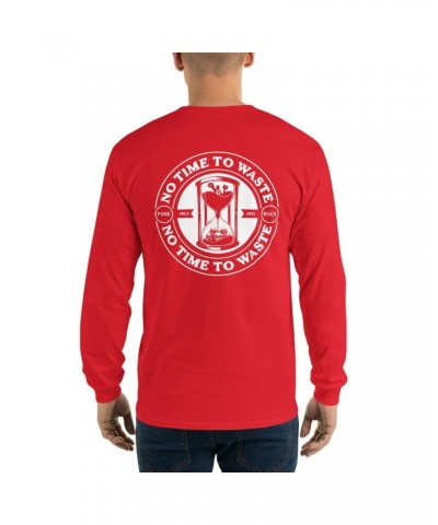 No Time To Waste N.T.T.W Front & Back Logo Men’s Long Sleeve Shirt $11.64 Shirts