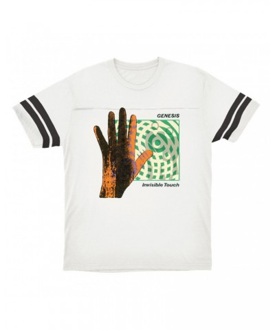 Genesis T-Shirt | Invisible Touch Album Cover Football Shirt $15.49 Shirts