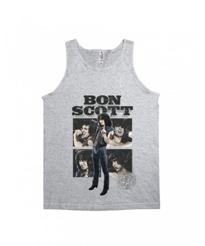 Bon Scott Unisex Tank Top | Vintage Color Photo Collage Shirt $9.73 Shirts