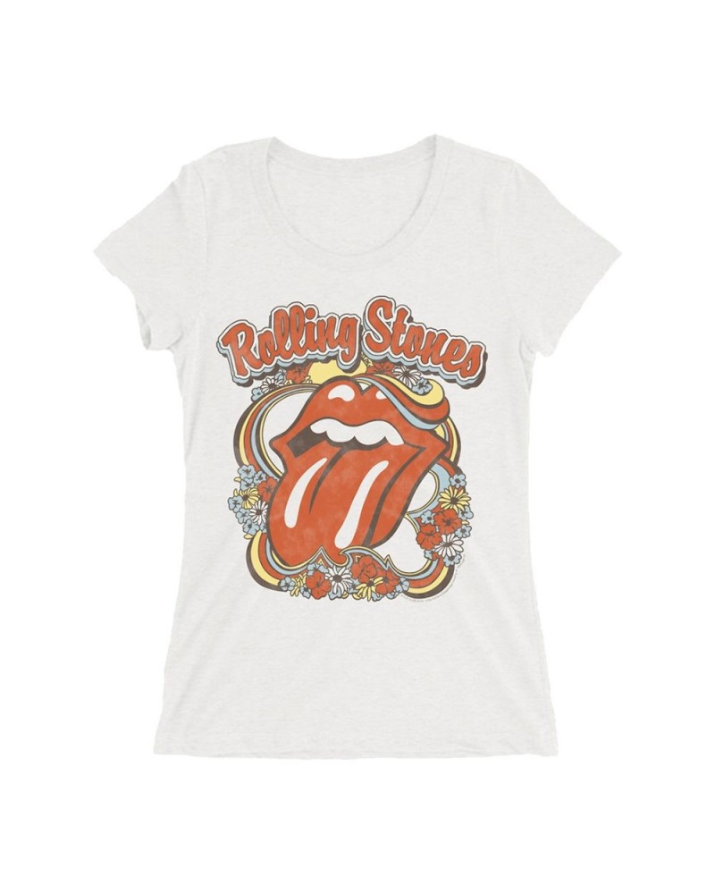 The Rolling Stones Vintage Floral Ladies Fit T-Shirt $11.20 Shirts