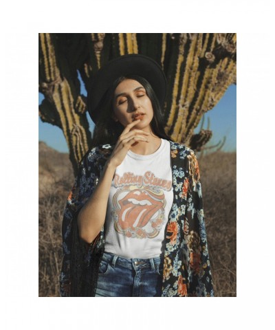 The Rolling Stones Vintage Floral Ladies Fit T-Shirt $11.20 Shirts