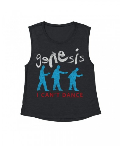 Genesis Ladies' Muscle Tank Top | I Can't Dance Logo Distressed Shirt $15.82 Shirts