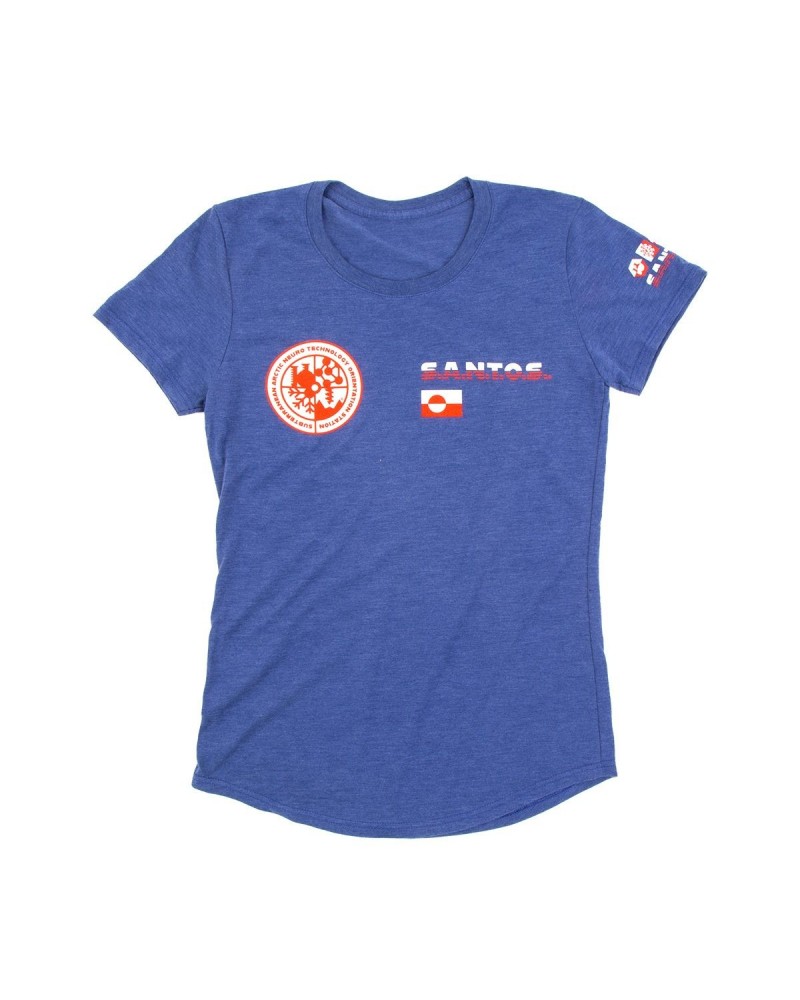 Phish Women’s. S.A.N.T.O.S. Crew Tee on Heather Blue $7.26 Shirts