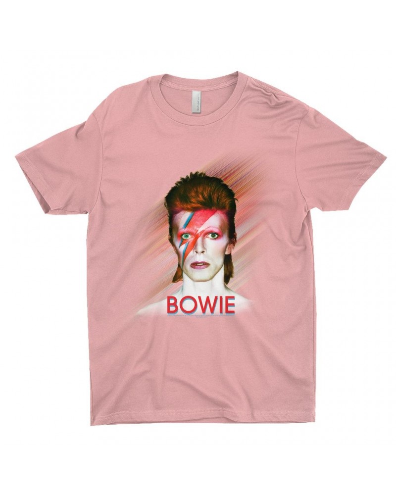 David Bowie T-Shirt | Flash Frame Colorful Bowie Image Shirt $10.73 Shirts