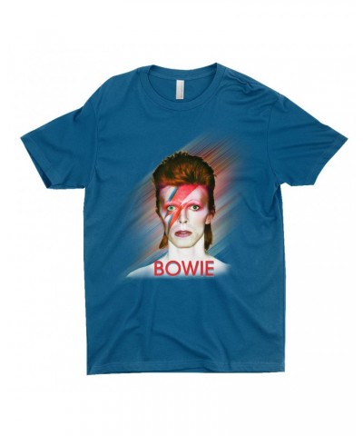 David Bowie T-Shirt | Flash Frame Colorful Bowie Image Shirt $10.73 Shirts