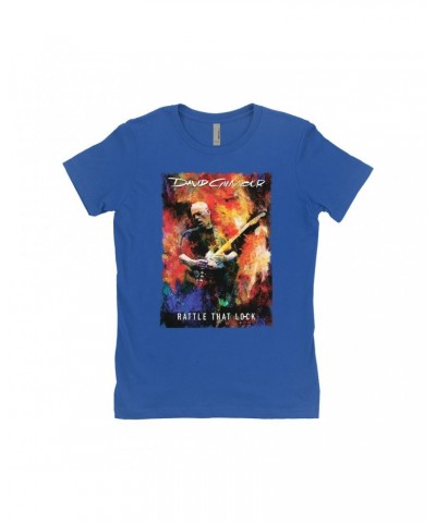 David Gilmour Ladies' Boyfriend T-Shirt | Rattle That Lock Album Poster Shirt $10.73 Shirts