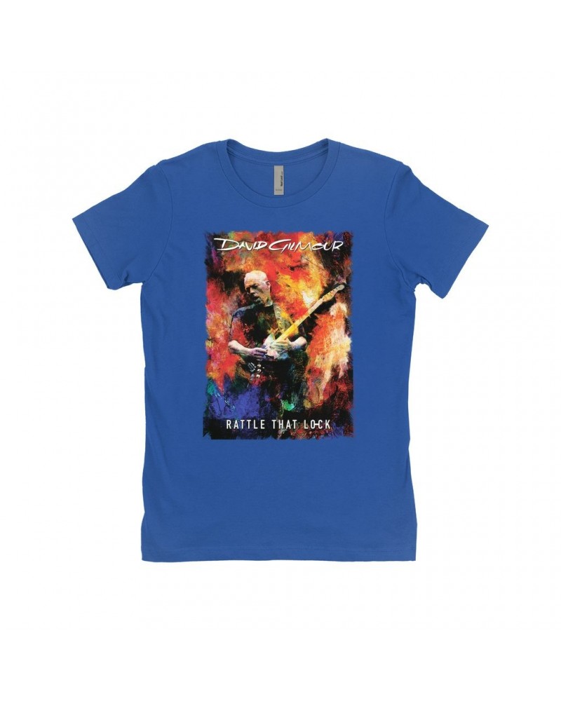 David Gilmour Ladies' Boyfriend T-Shirt | Rattle That Lock Album Poster Shirt $10.73 Shirts