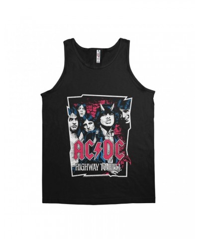 AC/DC Unisex Tank Top | Highway To Hell Pink Design Distressed Shirt $10.48 Shirts