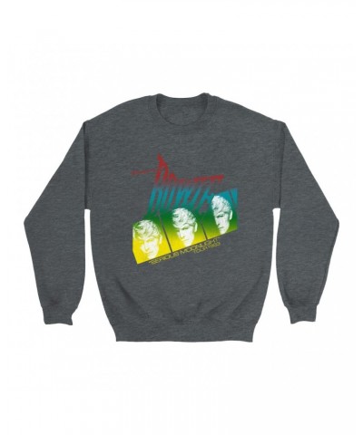 David Bowie Sweatshirt | Rainbow Ombre Serious Moonlight Concert Distressed Sweatshirt $12.58 Sweatshirts