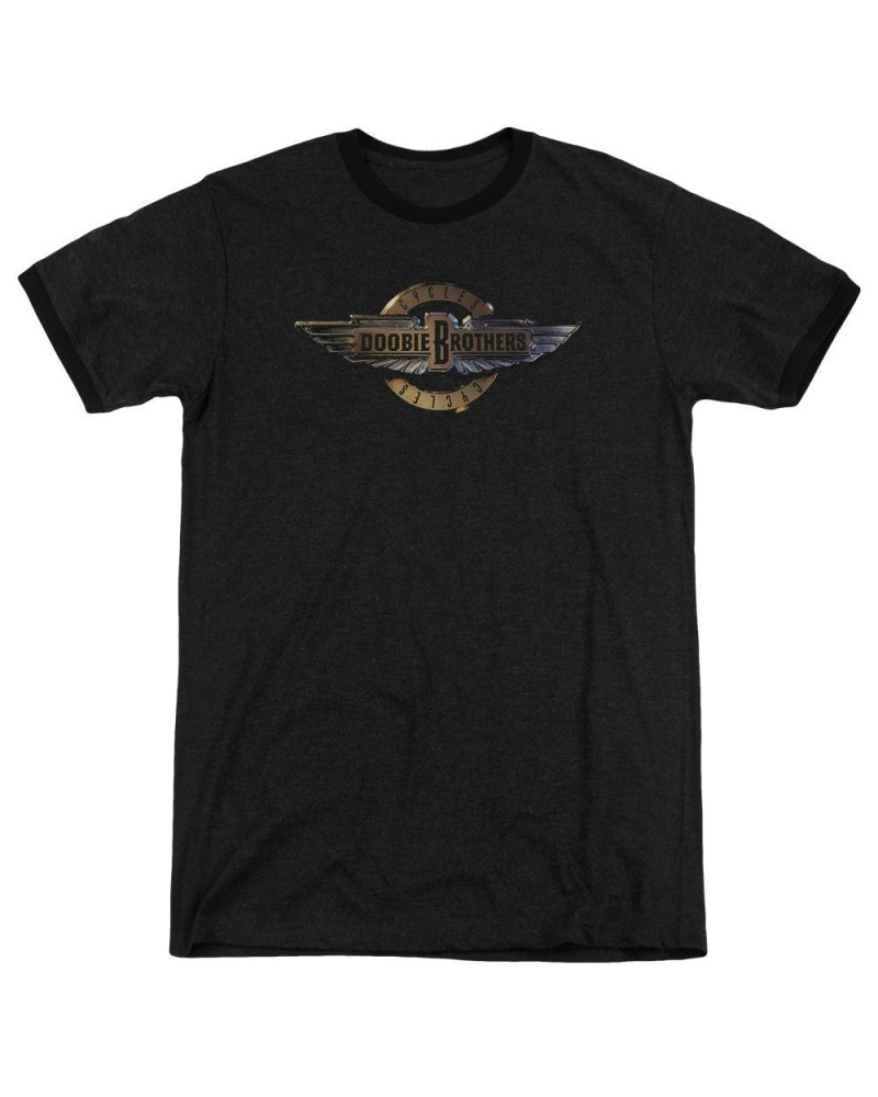 The Doobie Brothers Shirt | BIKER LOGO Premium Ringer Tee $11.50 Shirts