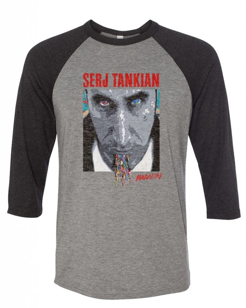 Serj Tankian Men's | Harakiri Cover | 3/4 Sleeve Baseball Tee $15.00 Shirts