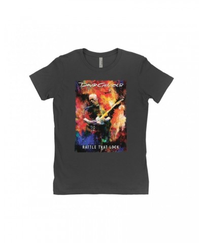 David Gilmour Ladies' Boyfriend T-Shirt | Rattle That Lock Album Poster Shirt $10.73 Shirts