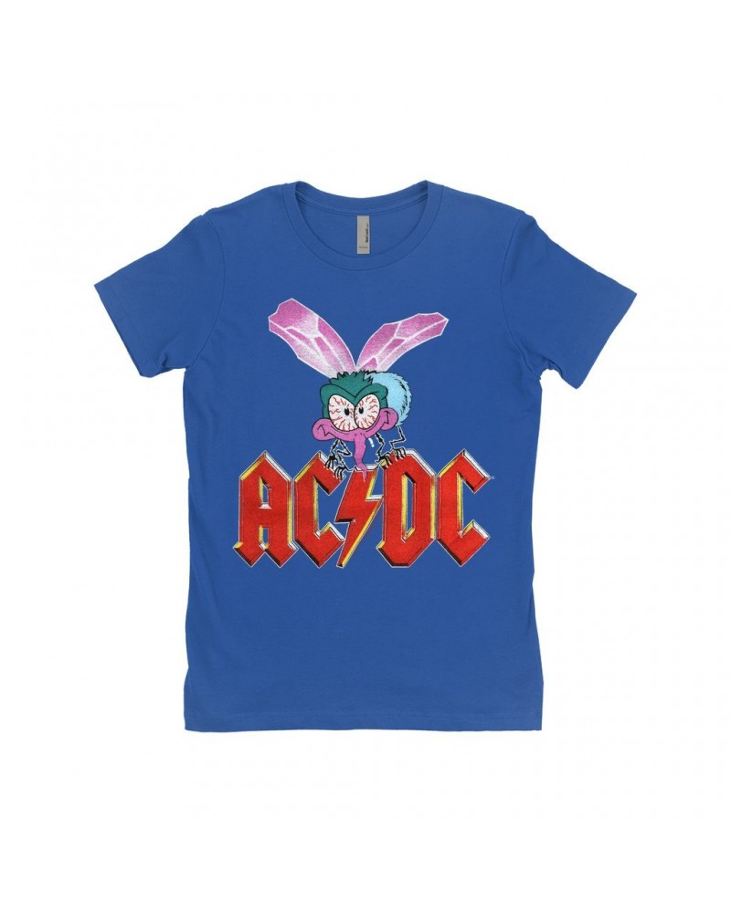 AC/DC Ladies' Boyfriend T-Shirt | Fly On The Wall Concert Tour Poster Shirt $8.98 Shirts