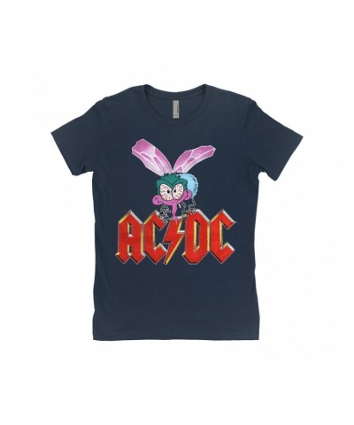 AC/DC Ladies' Boyfriend T-Shirt | Fly On The Wall Concert Tour Poster Shirt $8.98 Shirts