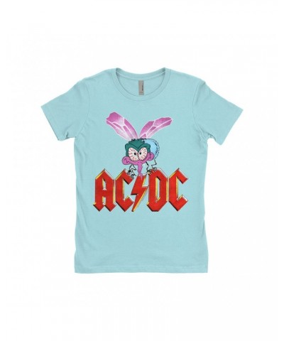 AC/DC Ladies' Boyfriend T-Shirt | Fly On The Wall Concert Tour Poster Shirt $8.98 Shirts