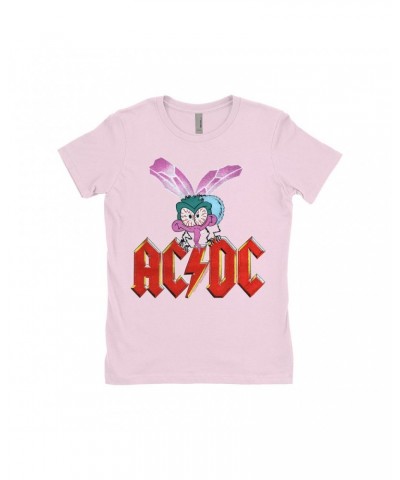 AC/DC Ladies' Boyfriend T-Shirt | Fly On The Wall Concert Tour Poster Shirt $8.98 Shirts