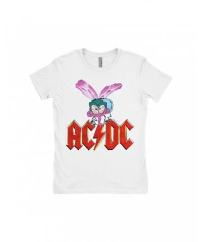 AC/DC Ladies' Boyfriend T-Shirt | Fly On The Wall Concert Tour Poster Shirt $8.98 Shirts