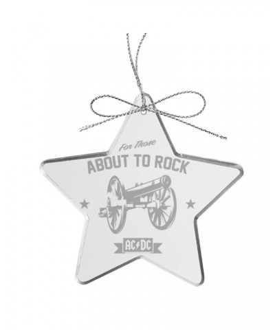 AC/DC Rock Cannon Star Laser-Etched Glass Ornament $7.92 Decor