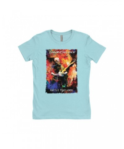 David Gilmour Ladies' Boyfriend T-Shirt | Rattle That Lock Album Poster Shirt $10.73 Shirts