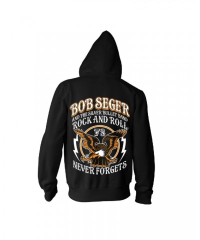 Bob Seger & The Silver Bullet Band Rock and Roll Never Forgets Zip Hoodie $16.63 Sweatshirts