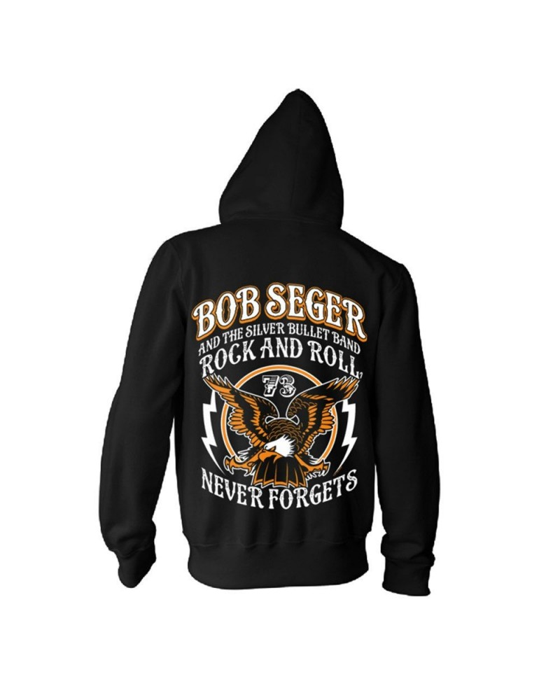 Bob Seger & The Silver Bullet Band Rock and Roll Never Forgets Zip Hoodie $16.63 Sweatshirts