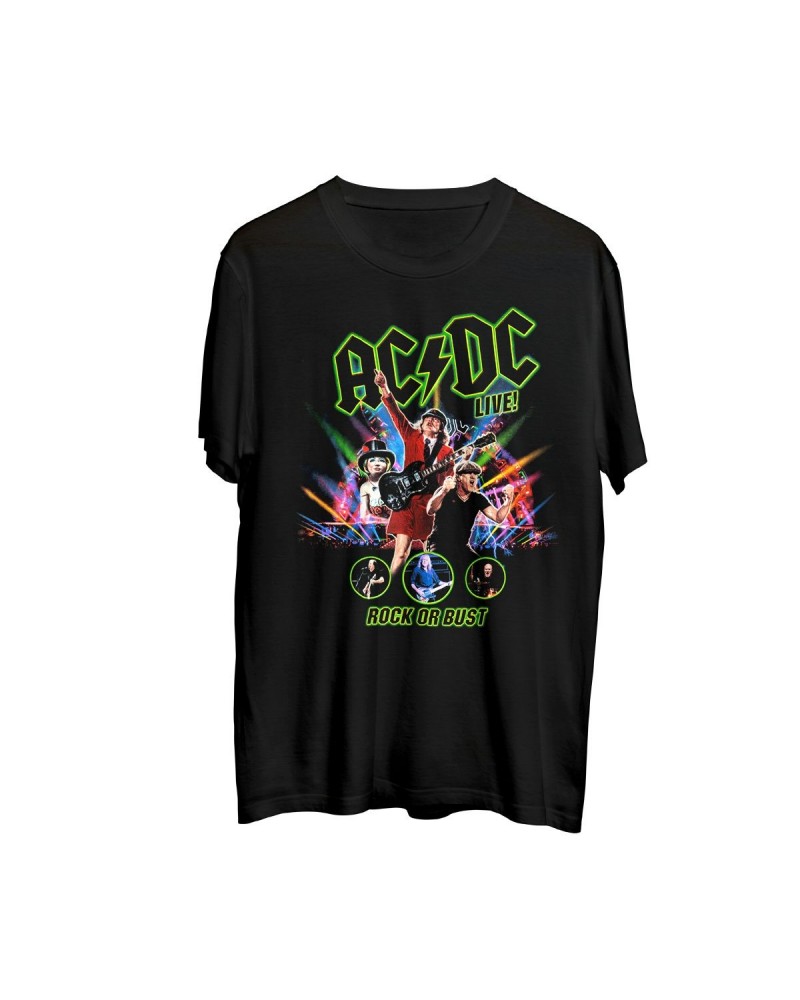 AC/DC Black LIVE 2015 dates T-shirt $5.43 Shirts