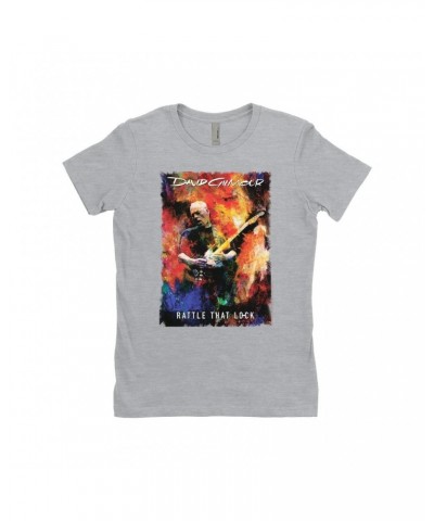 David Gilmour Ladies' Boyfriend T-Shirt | Rattle That Lock Album Poster Shirt $10.73 Shirts