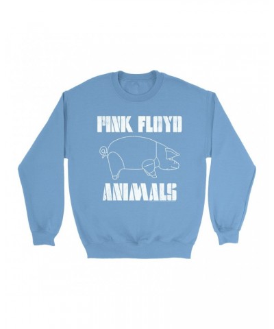 Pink Floyd Bright Colored Sweatshirt | David Gilmour's Animals Concert Design Sweatshirt $15.73 Sweatshirts