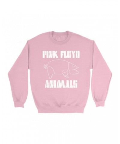 Pink Floyd Bright Colored Sweatshirt | David Gilmour's Animals Concert Design Sweatshirt $15.73 Sweatshirts