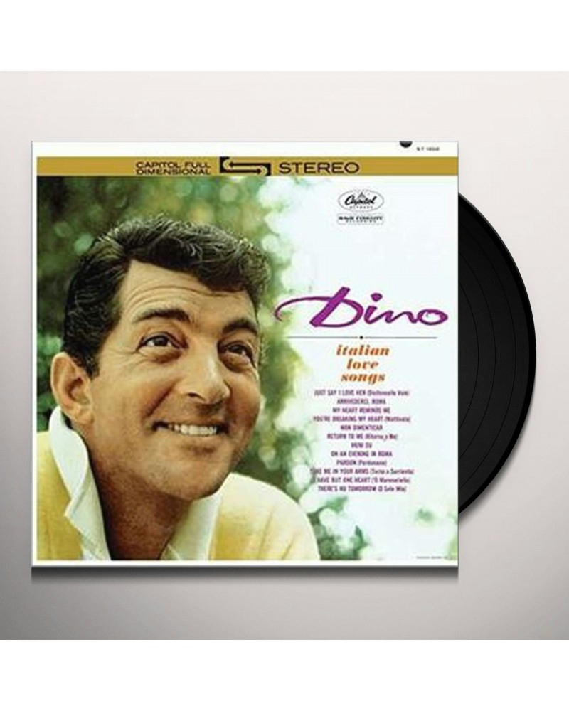 Dean Martin Dino: Italian Love Songs Vinyl Record $7.40 Vinyl